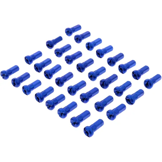 Spoke nipple kit front 32 piece aluminium blue for: Honda CRF, CR, Husqvarna TC, FE, FC, TE