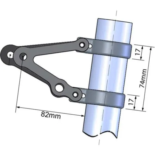 Headlight bracket short 50/54mm