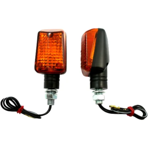 Short Black Indicator with Smoked Glass for Motorcycles