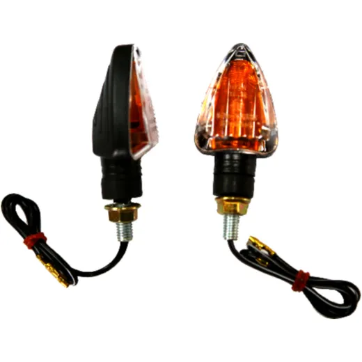 JMP MINI INDICATOR TRI LOOK SHORT STEM - CLEAR GLASS