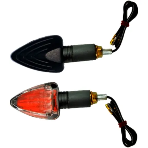 JMP TRI-LOOK Long Black Clear Glass Indicators