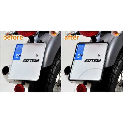 Nummernschild Verstärkung schwarz für Daytona 180 x 200
