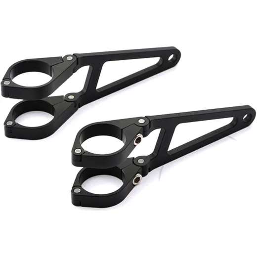 Lampenhalter für 35 mm Gabeldurchmesser Alu schwarz