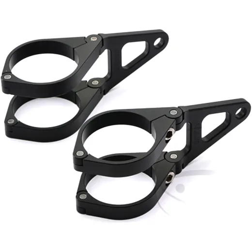 Lampenhalter Aluminium schwarz 49 mm kurz für Motorräder