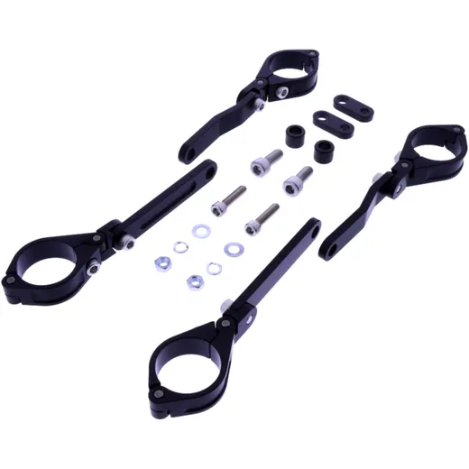 Adjustable 35mm Lamp Holder Black for Motorcycles