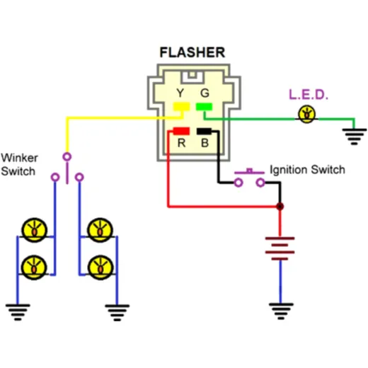 Blinkrelais elektrisch JMP 12V 4 polig universal passend für: H