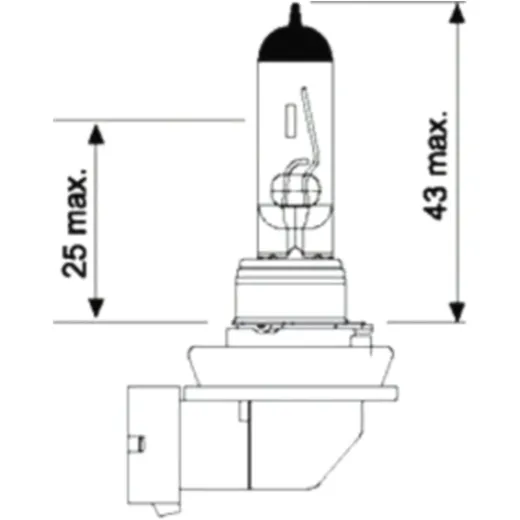 Bulb 12V55W H11 JMP pgj 19 - 2 for: Kawasaki ZZR, ZX - 6R, ER -