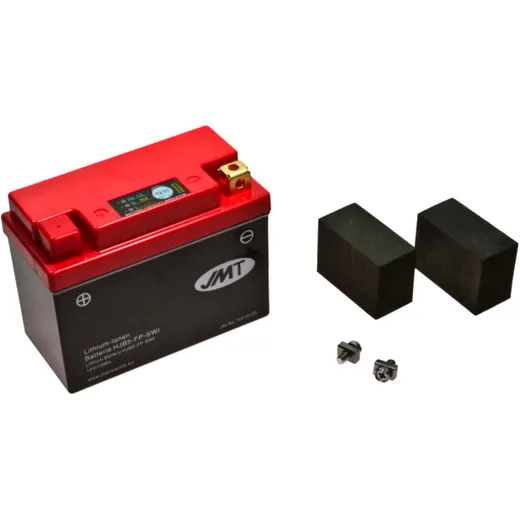 Batterie Motorrad HJB5 - FP JMT Lithium - Ionen mit Anzeige Wasserdicht passend für: Kawasaki KH, S1, H2, S2