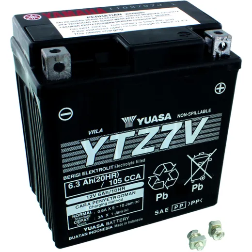 Batterie Motorrad YTZ7V wet Yuasa passend für: Yamaha MWS, GPD, YP, Honda CBR, CB, SH