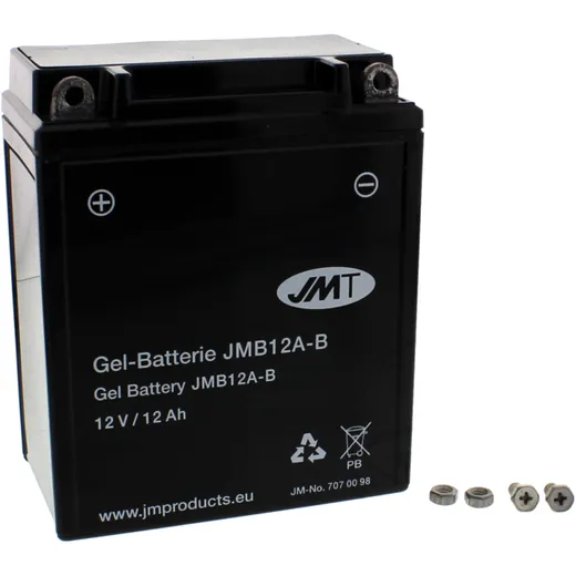 Battery motorcycle yb12A - b gel JMT YUASA 7070550 3299 6 - on 0095 for: Honda XL, XBR, CB