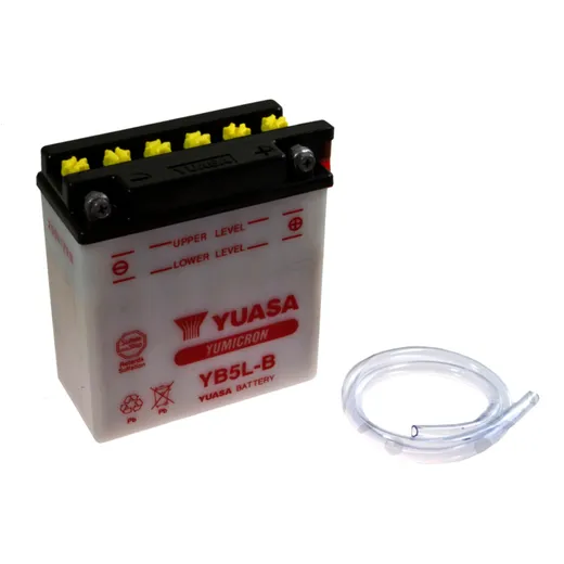 Battery motorcycle yb5L - b YUASA excluding acid for: MZ/MUZ ETZ, Malaguti F (15, 12), Ciak, Centro