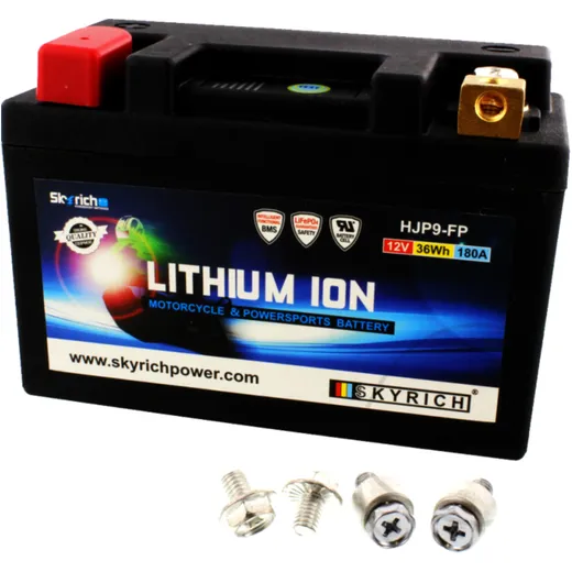 Battery motorcycle ltm9 SKYRICH lithium ion with voltage display and overcharge protection for: SYM Symphony, Joyride, Jet14