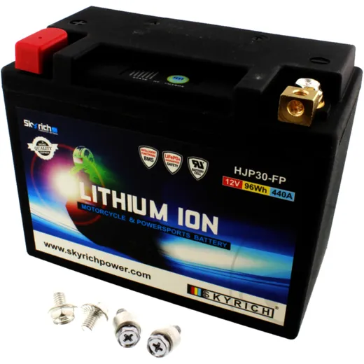 Motorcycle Lithium-Ion Battery LTM30 Skyrich with Overcharge Protection and Voltage Display