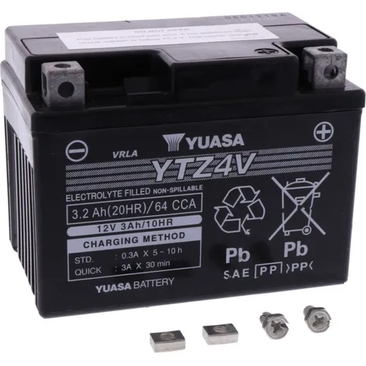 Battery motorcycle ytz4v wet yuasa