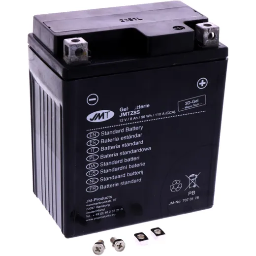 Battery motorcycle ytz8V gel JMT for: Honda SH, CB, CRF, Yamaha CZD, YP, MWD