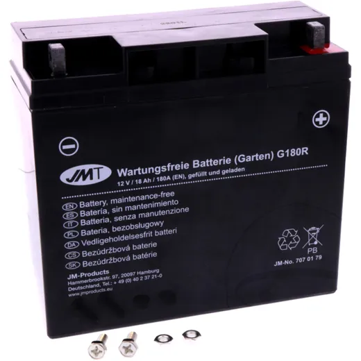 JMT Wartungsfreie Gartenbatterie 12V 18Ah