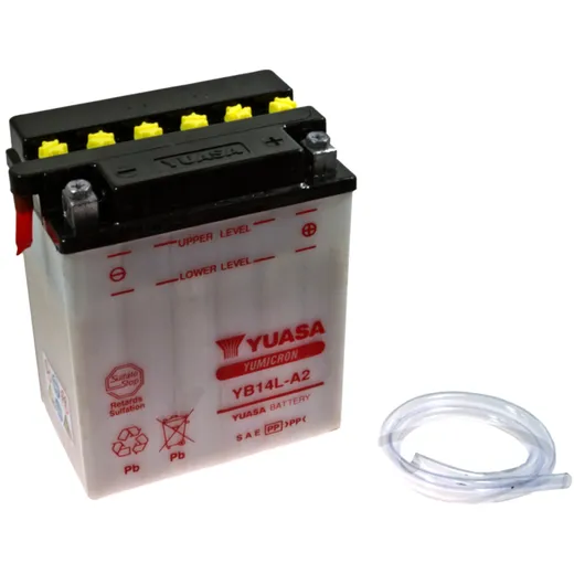 Batterie Motorrad YB14L - A2 Yuasa Alternative: 7073075 4073 passend für: Royal Enfield Bullet, Classic, Meteor