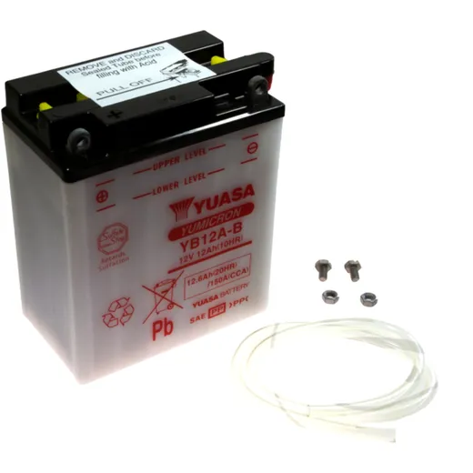 Battery motorcycle yb12A - b YUASA excluding acid for: Honda XL, XBR, CB