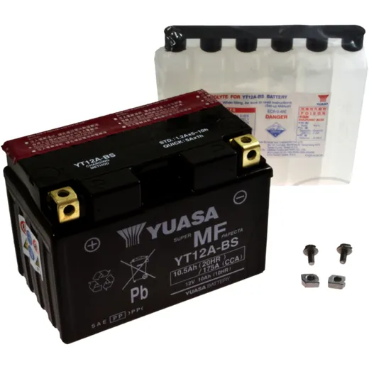 Battery motorcycle yt12A - bs YUASA including acid pack for: Kymco People, Super Dink, Downtown