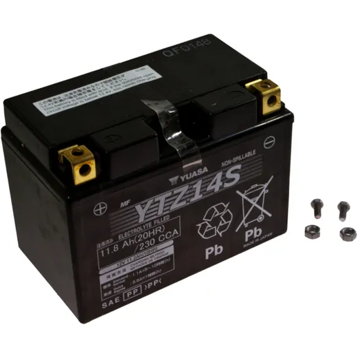 Batterie Motorrad YTZ14S wet Yuasa Alternative: 7074032 passend für: Honda VT, NC, CB