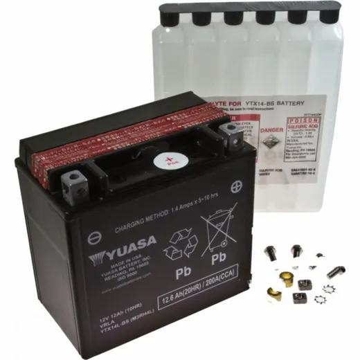 Motorcycle Battery YTX14L-BS YUASA