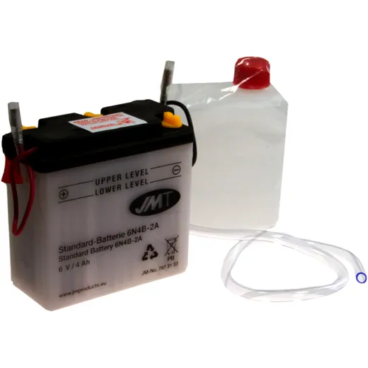 Batterie Motorrad 6N4B - 2A JMT passend für: Suzuki RV, TS, GT, Yamaha DT, RD