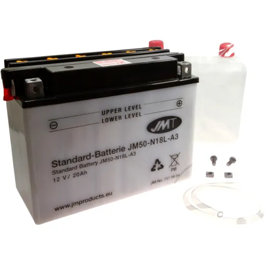 Battery motorcycle Y50 - N18L - A3 JMT including acid pack for: Honda GL, CBX
