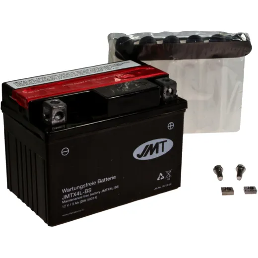 Battery motorcycle ytx4L - bs JMT including acid pack for: Benzhou YY50QT - 6, YY50QT, YY50QT - 15