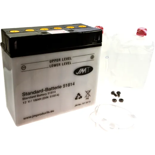 Battery motorcycle 51814 JMT including acid pack for: BMW R, K, Laverda Ghost, Formula, Laverda