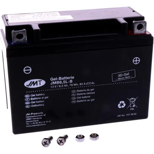 Motorcycle Battery YB6.5L-B Gel JMT
