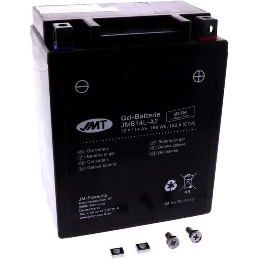 Batterie Motorrad YB14L - A2 Gel JMT Alternative: 7070345 3075 passend für: Royal Enfield Bullet, Classic, Meteor