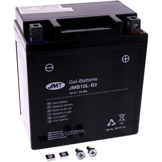 Batterie Motorrad YB10L - B2 Gel JMT Alternative: 7070402 passend für: Piaggio Beverly, Hexagon, X9