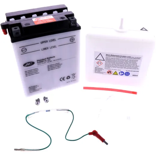 Batterie Motorrad SYB14L - A2 JMT passend für: Kawasaki GPZ, KLR, Z, Honda CX, CB, GL, FT