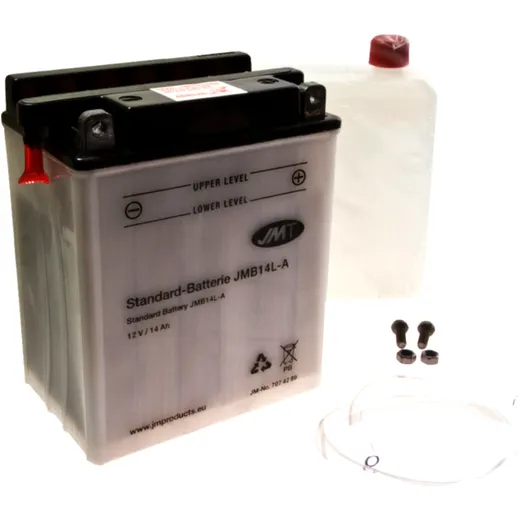 JMT High Power Motorcycle Battery YB14L-A Including Acid Pack
