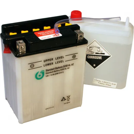 Motorcycle Battery YB14L-A2 6-ON
