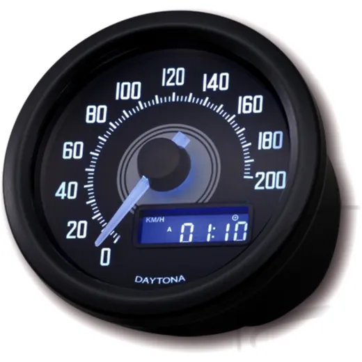 Digital Speedometer for Motorcycles - DAYTONA 60 mm black