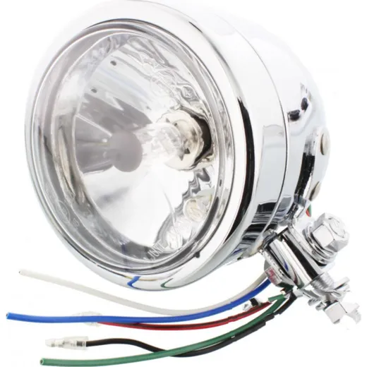 headlamps H4 BULLET chrome