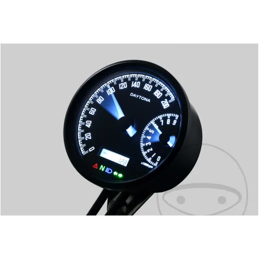 Electric Speedometer Black Daytona with Tachometer Included_1
