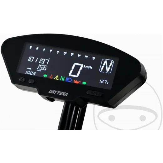 BLACK Multi Function Instrument Cluster for Motorcycles Daytona