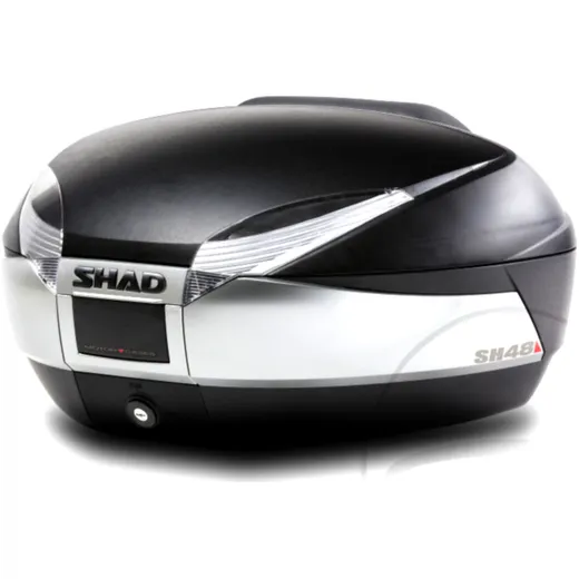 Topcase schwarz titan 48 Liter Shad SH48 mit Trägerplatte passend für: Honda CB, CBR, CBF