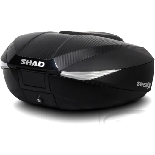 Topcase Carbon 46 - 58L Shad SH58X mit Trägerplatte passend für: Honda CB, CBR, CBF