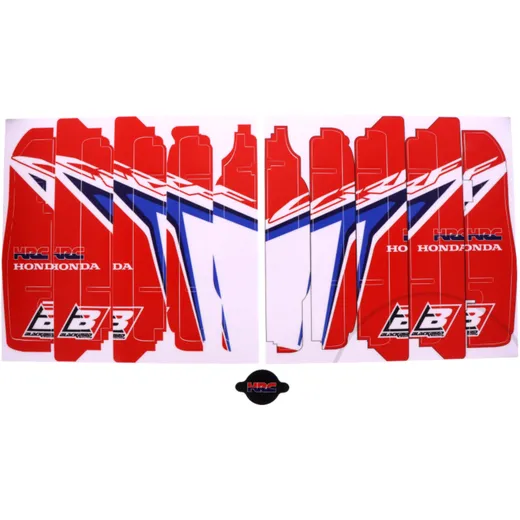 Aufkleber Kühlerlamellen BlackBird Racing Replica HRC 2019 passend für: Honda