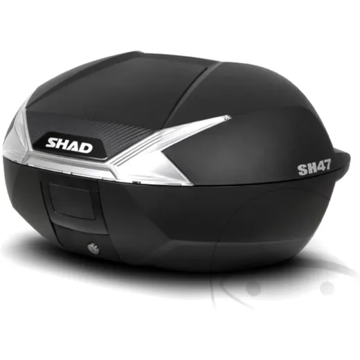 Topcase schwarz 47L Shad SH47 mit Trägerplatte passend für: Honda CB, CBR, CBF