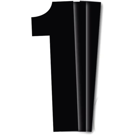 Renn-Nummern Set NR.1 Black Bird Racing 3 Stück Schwarz 13x7 cm