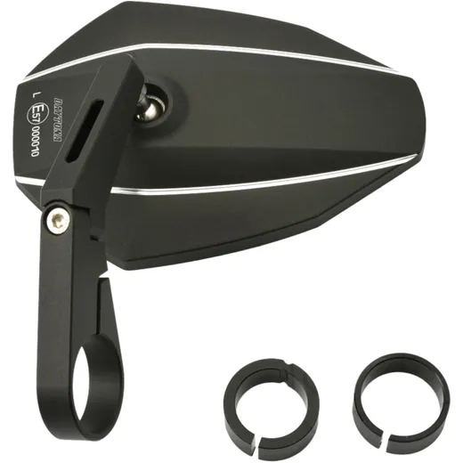 Short Black Bar End Mirror Daytona for Motorcycles_0