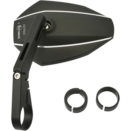 Long Black Bar End Mirrors Daytona_0
