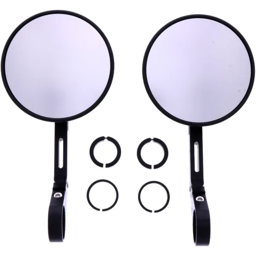 LONG BLACK BAR END MIRRORS DAYTONA for Universal