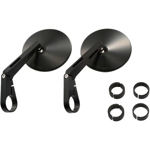 LONG BLACK BAR END MIRRORS DAYTONA for Universal_0