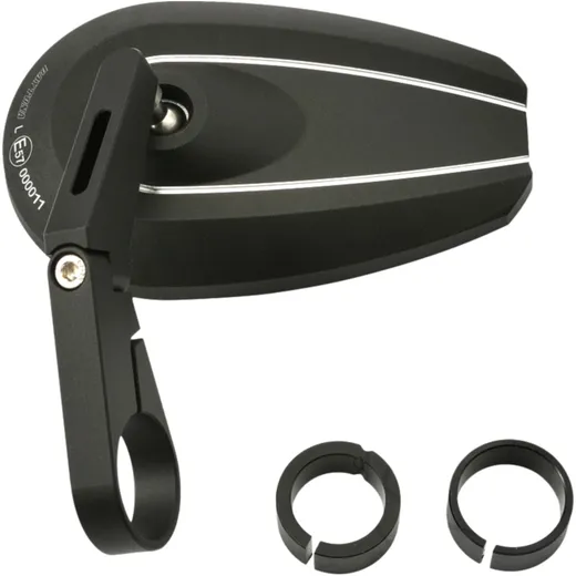 Lenkerendenspiegel Alu schwarz Daytona kurz_0