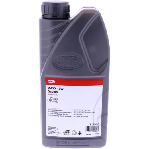 Fork oil 10W 1L JMC maxx synthetic for: Honda CB, CBR, VT, BMW R, K, F (650, 800), K1